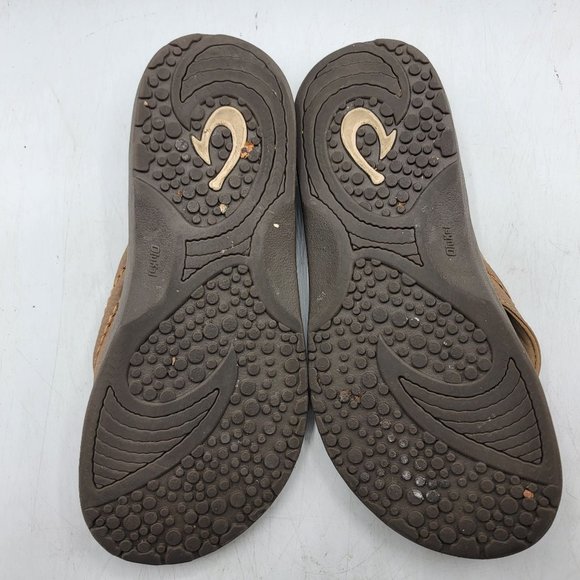 OluKai Hokua Mens 9 Brown Flip Flop Sandals Casual Walking Summer 10161-3434